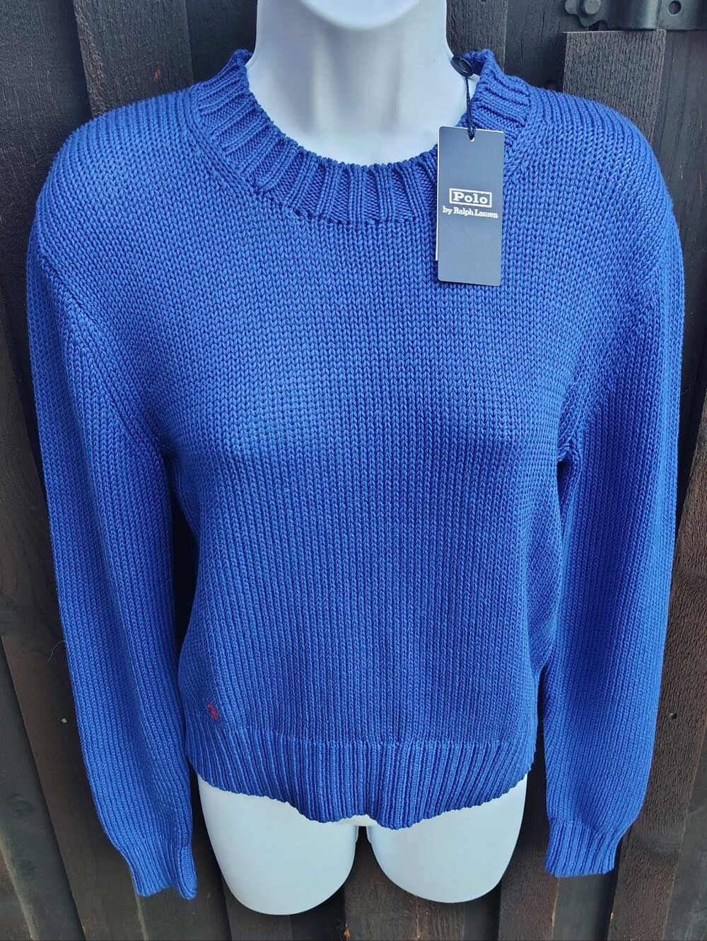Ralph Lauren Royal Blue Crewneck Knit Sweater